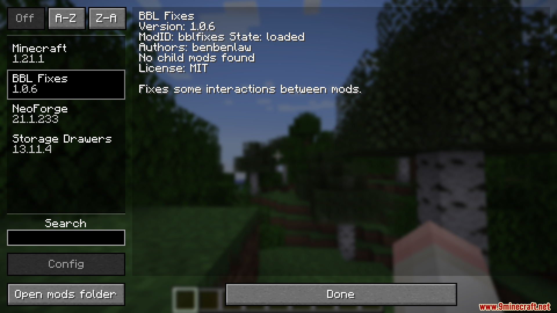 BBL Fixes Mod (1.21.1) – Fix Storage Drawers And Annoying Modpack Bugs