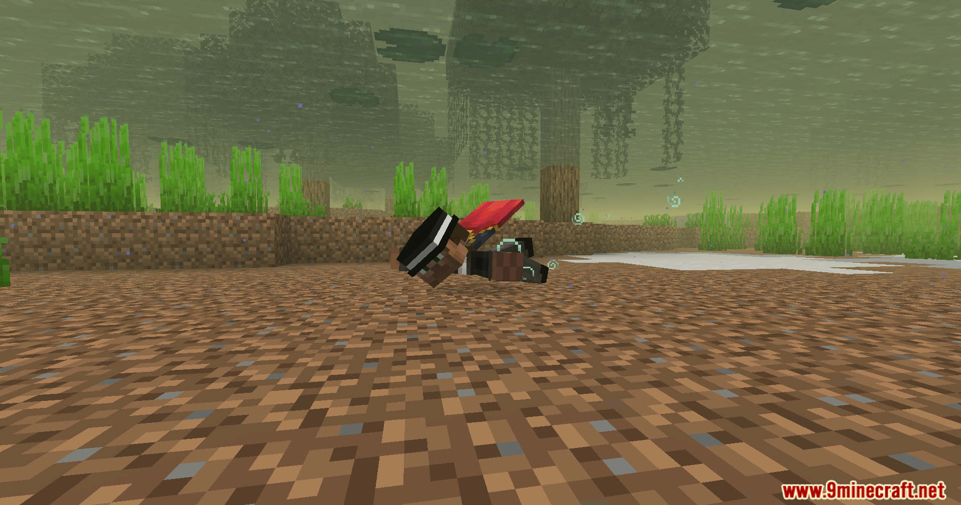 Beyond Oxygen Fix Mod (1.20.1) – Explore Normal Worlds Without Suffocating 3 Player character drowning underwater without oxygen