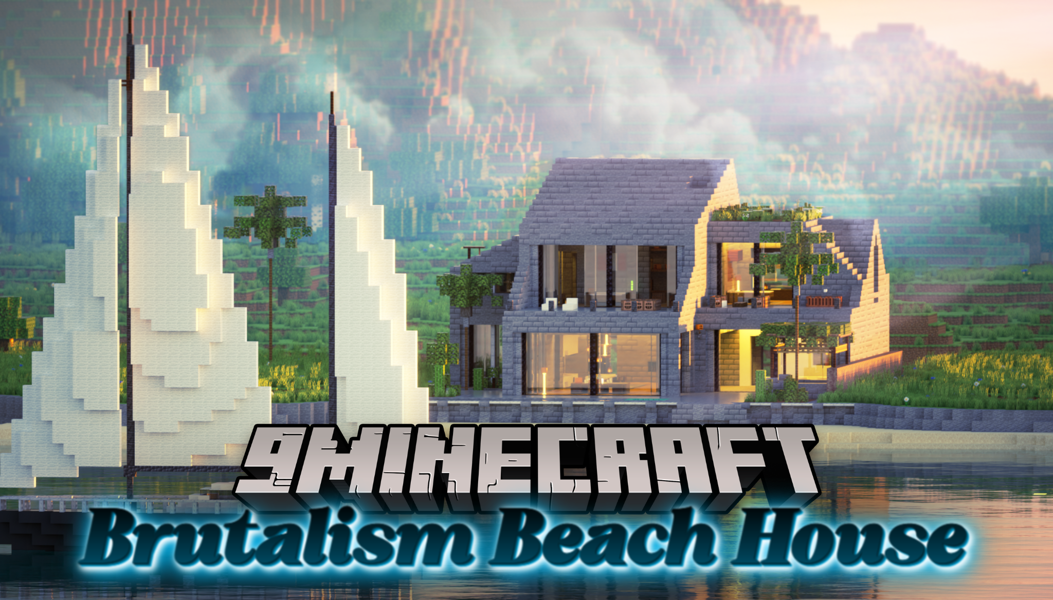 Brutalism Beach House Map (26.1.2, 1.20.1) – A Stylish Stronghold