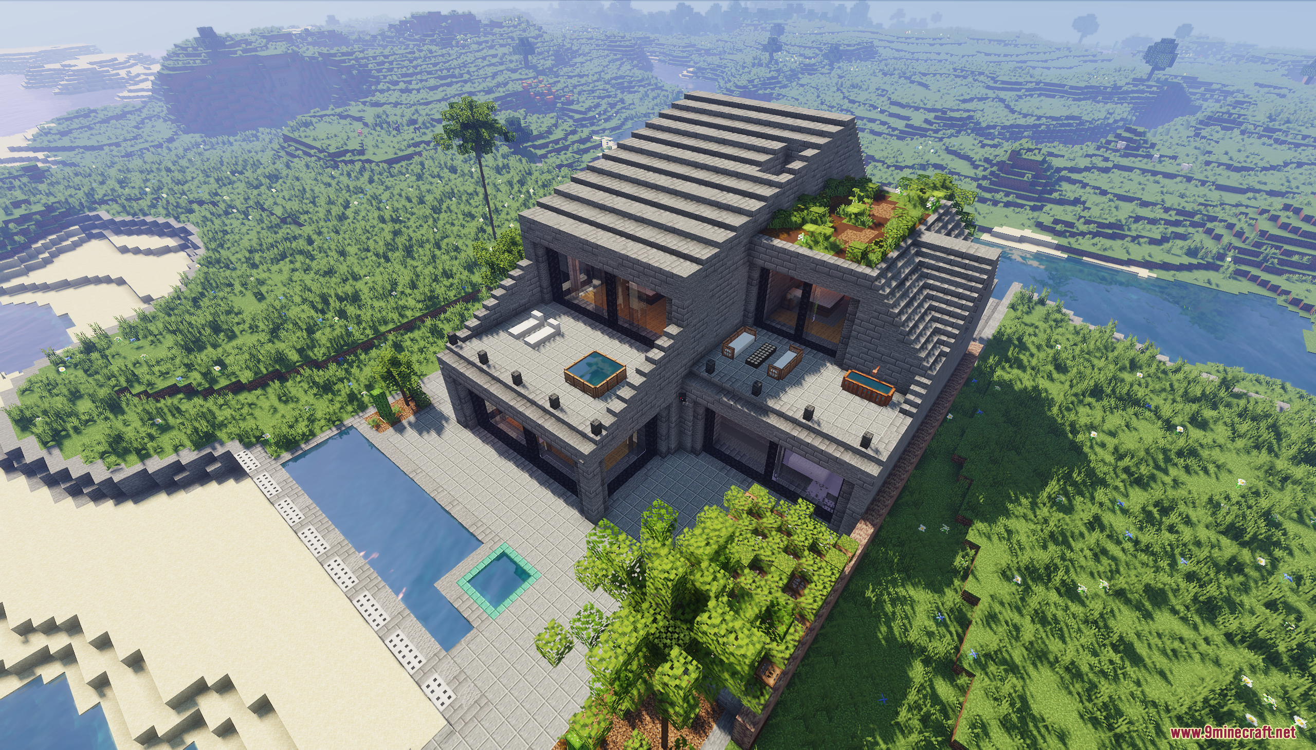 Brutalism beach house screenshots 4