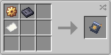 Crafting recipe for a book using a cogwheel