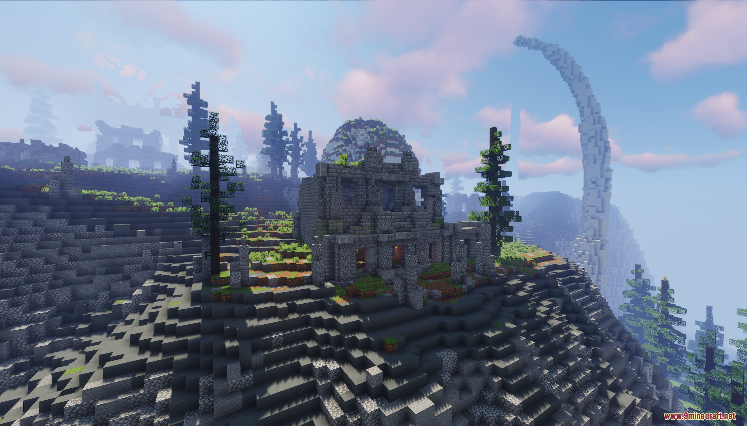 Dead Island Map (26.1.2, 1.20.1) – Colossal Fallen Beast 8 Ancient stone ruins built on a rocky skeletal hillside