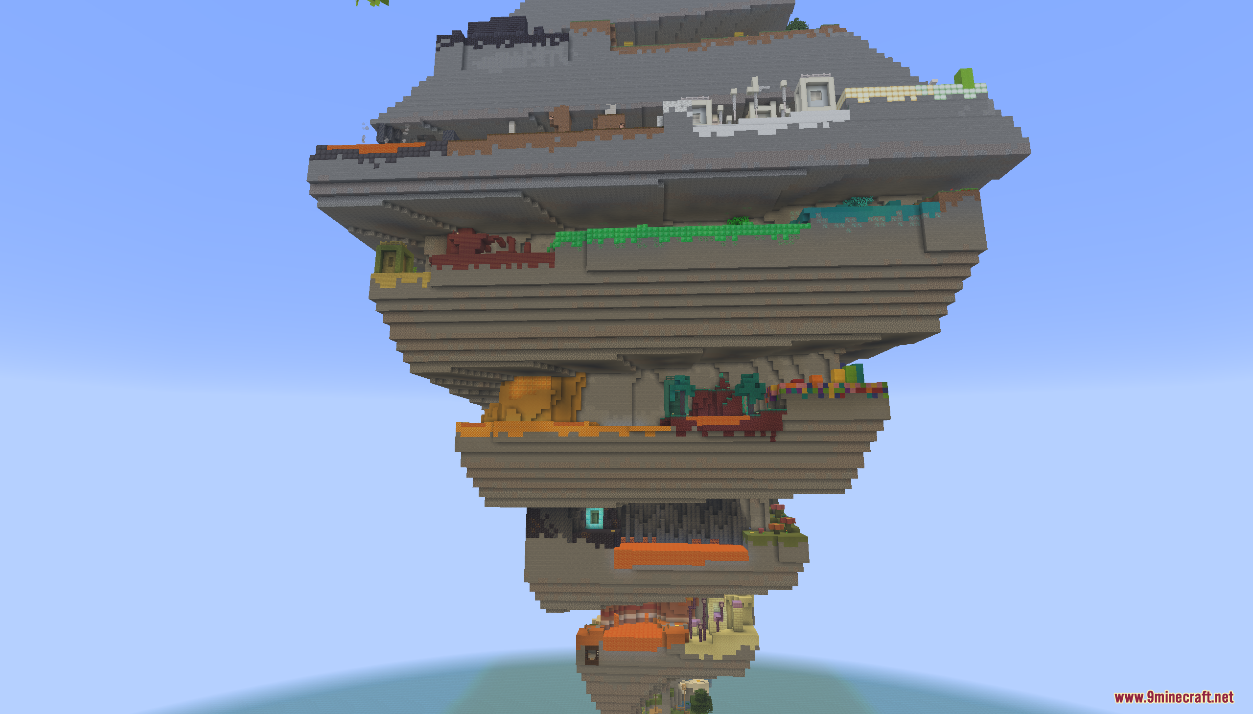 Diamond Dash Map (26.1.2, 1.20.1) – Race To The Top 3 A massive multi-layered pyramid floating high above the ocean