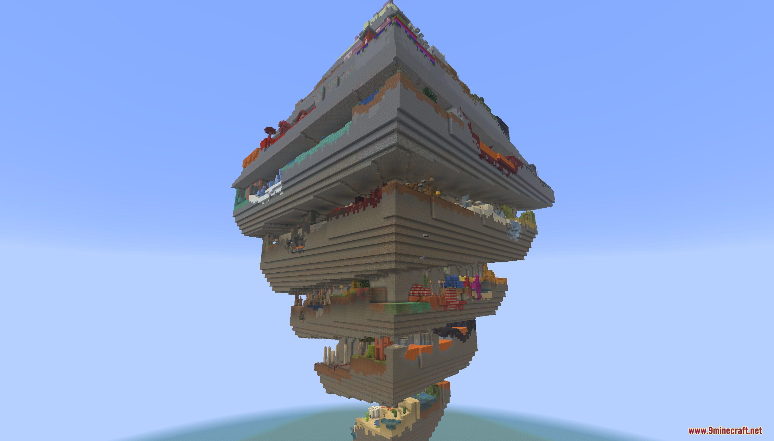 Diamond Dash Map (26.1.2, 1.20.1) – Race To The Top 8 Diamond dash map features a giant floating biome pyramid