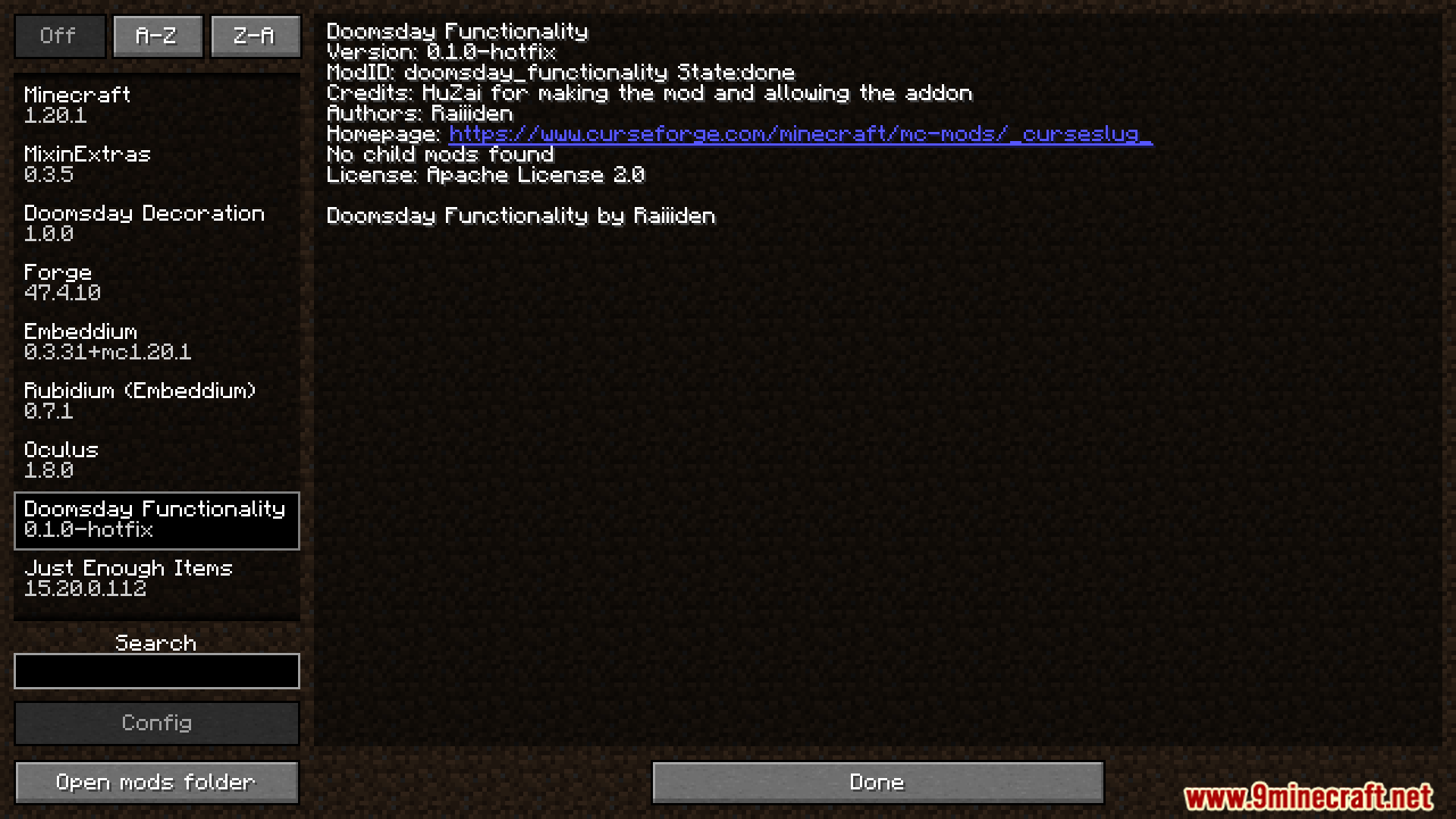 Doomsday Functionality Mod (1.20.1) – Scavenge Abandoned Decor For Survival Loot 2 Doomsday functionality mod information in the mods list