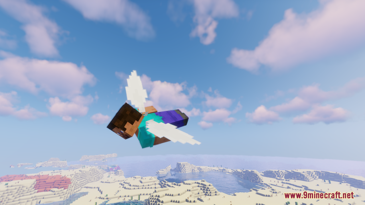 Elytra Fairy Wings Resource Pack (26.1.2, 1.20.1) – Magical Wings For Your 7 A close-up view of the white fairy-style elytra