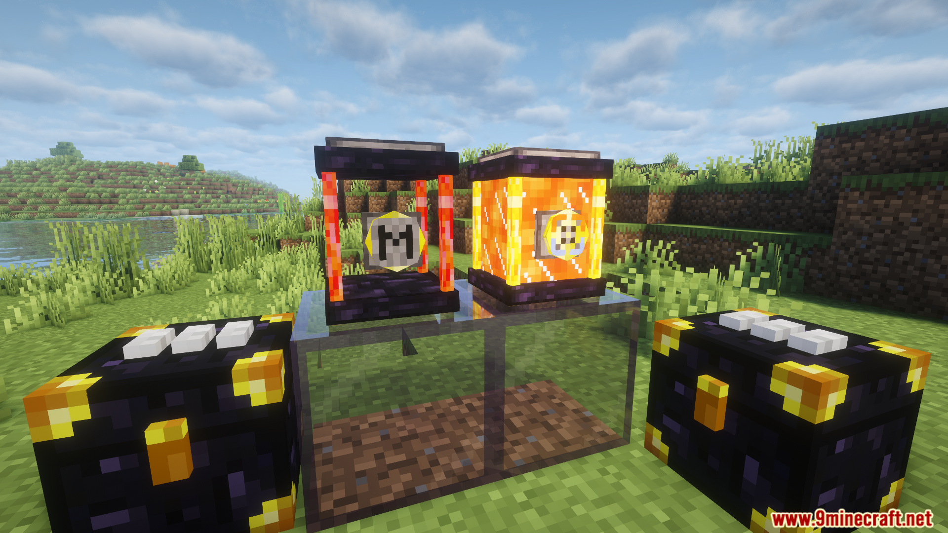 Ender Storage Energy Mod (1.21.1) – Power Distant Machines Without Cables 8 Ender storage energy mod batteries and chests on display