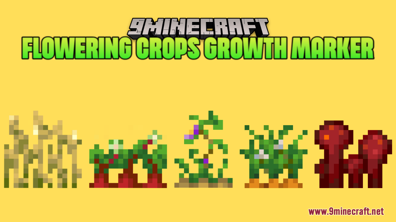 Flowering Crops Growth Marker Resource Pack (1.21.11, 1.20.1) – A More Satisfying Gardening Experience
