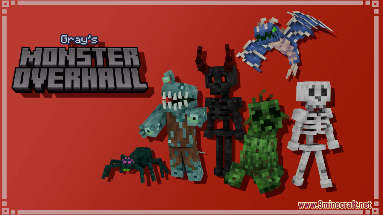 Gray’s Monster Overhaul Resource Pack (1.21.11, 1.21.1) – Scary ...