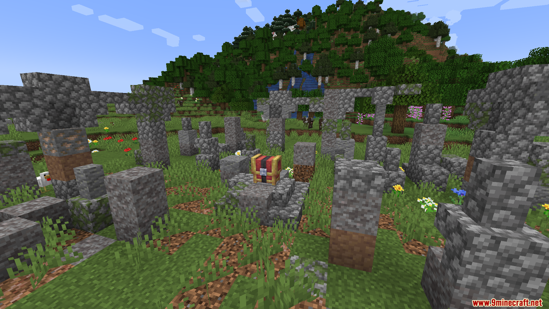Ancient stone ruins with a special loot chest