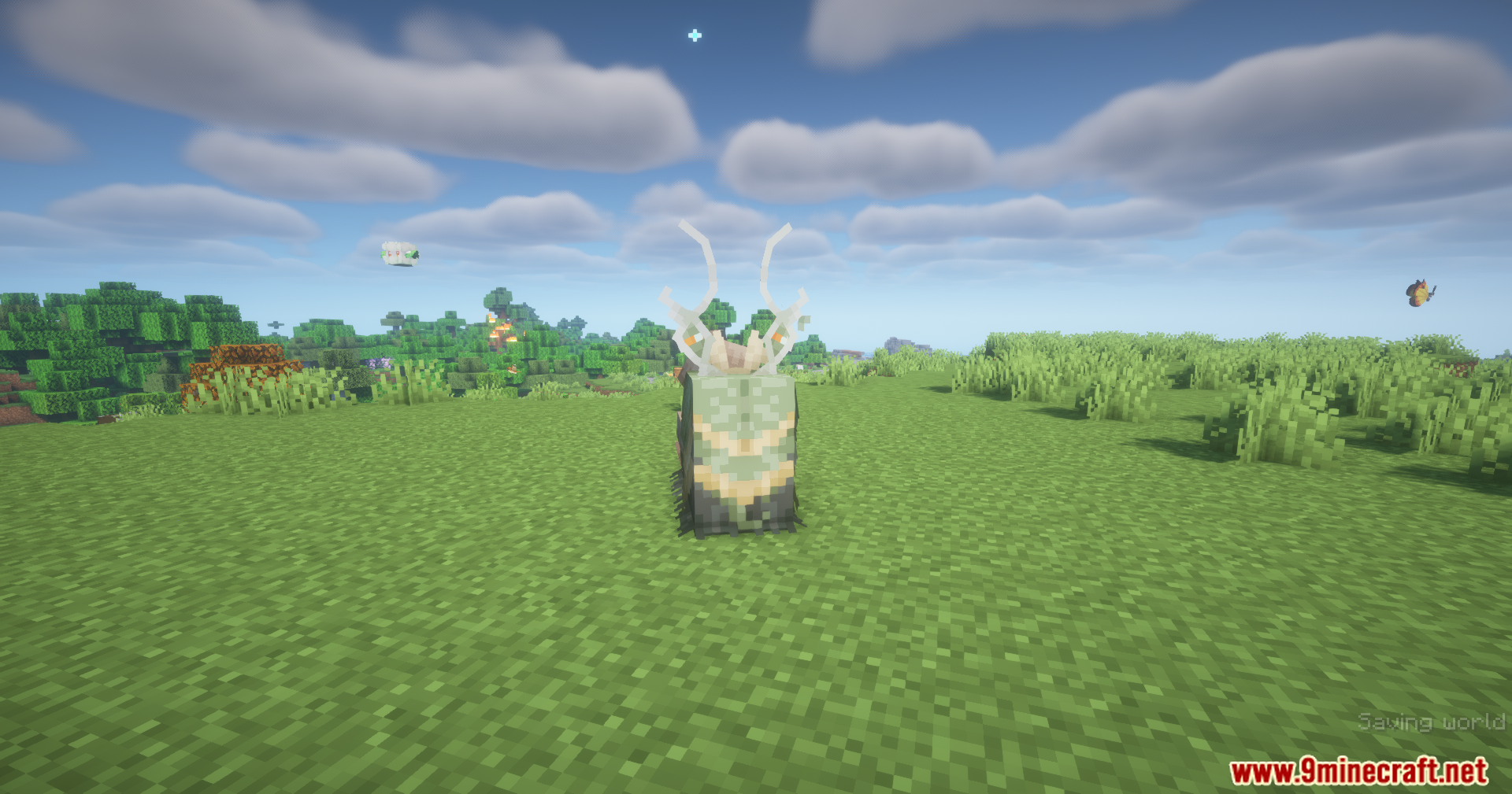 Planeta Cobblemon Pokemon Data Pack (1.21.1, 1.20.1) – Summon Paradox Pokemon 14 A custom cobblemon creature with a mossy texture and antlers