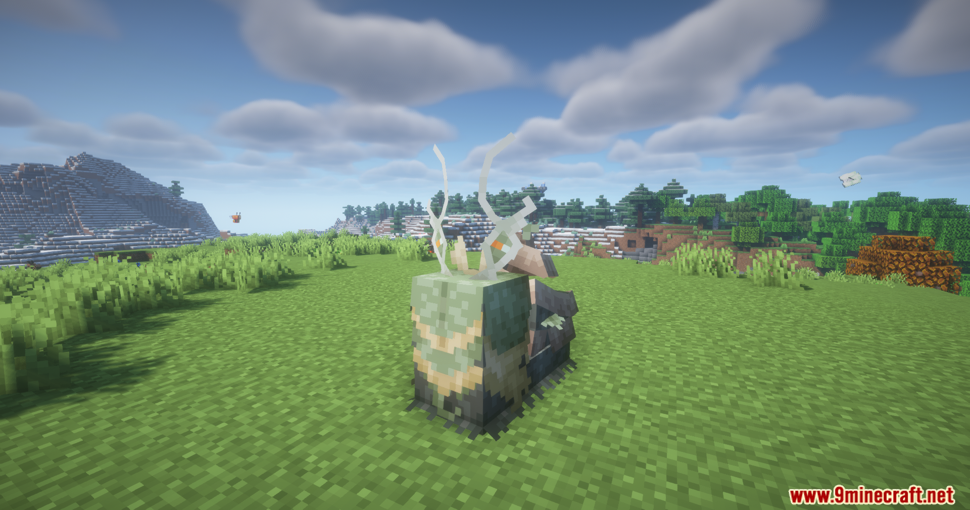 Planeta Cobblemon Pokemon Data Pack (1.21.1, 1.20.1) – Summon Paradox Pokemon 16 Side view of the mossy cobblemon creature in a field