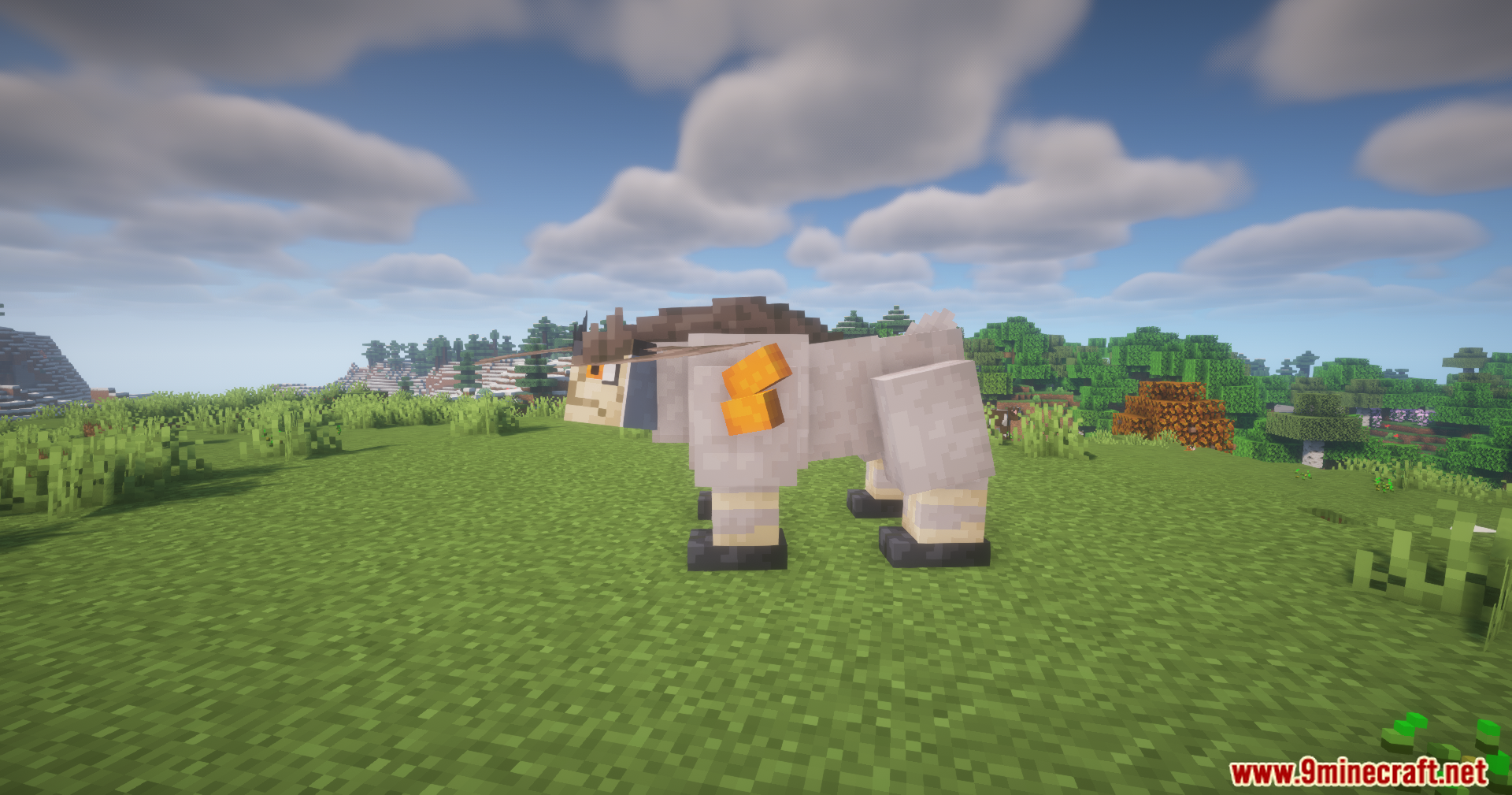 Planeta Cobblemon Pokemon Data Pack (1.21.1, 1.20.1) – Summon Paradox Pokemon 9 Side view of the terrakion creature with orange details