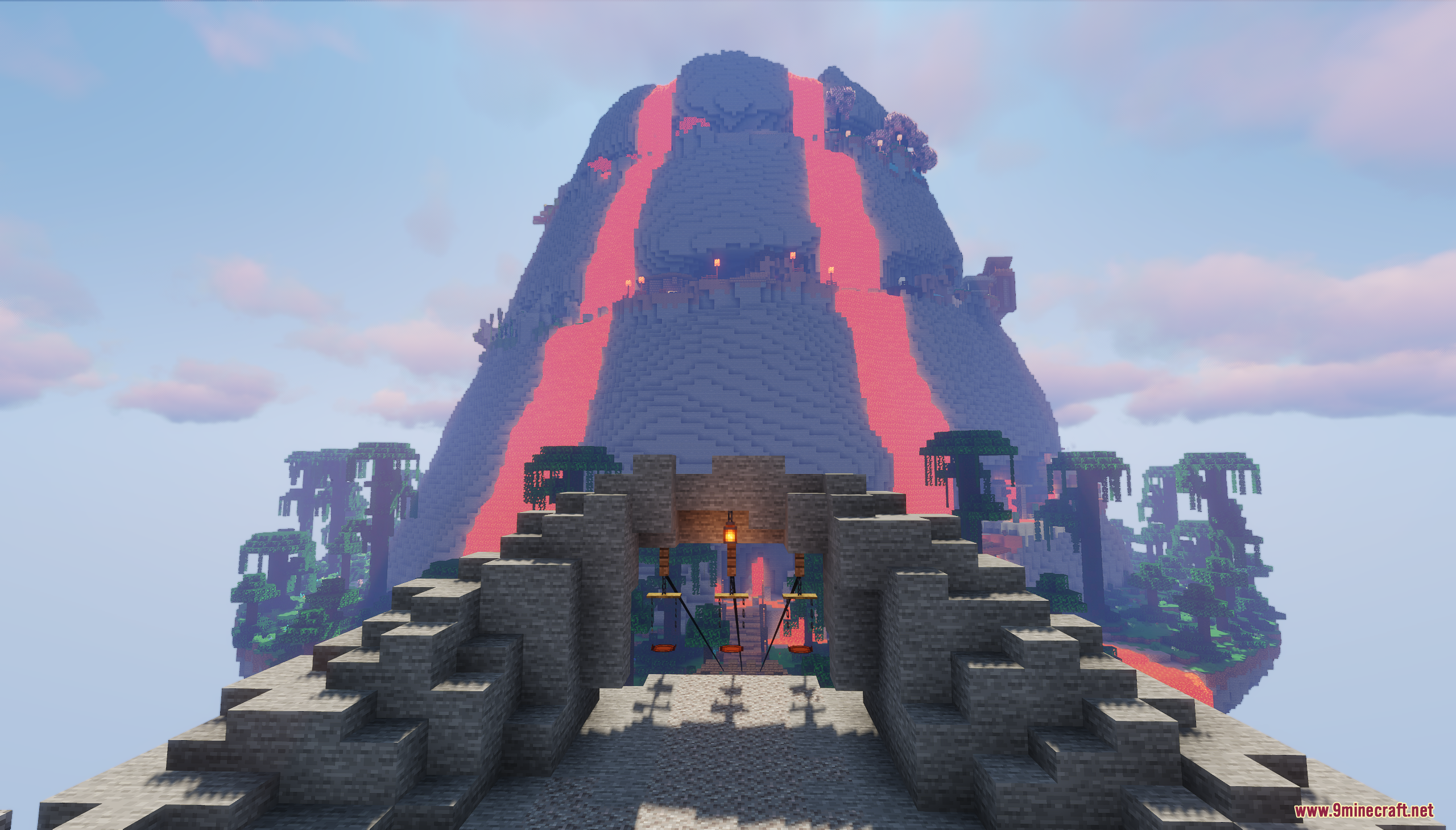 Volcanic Parkour Map (26.1.2, 1.20.1) – Survive The Heat! 2 Volcanic parkour screenshots 1