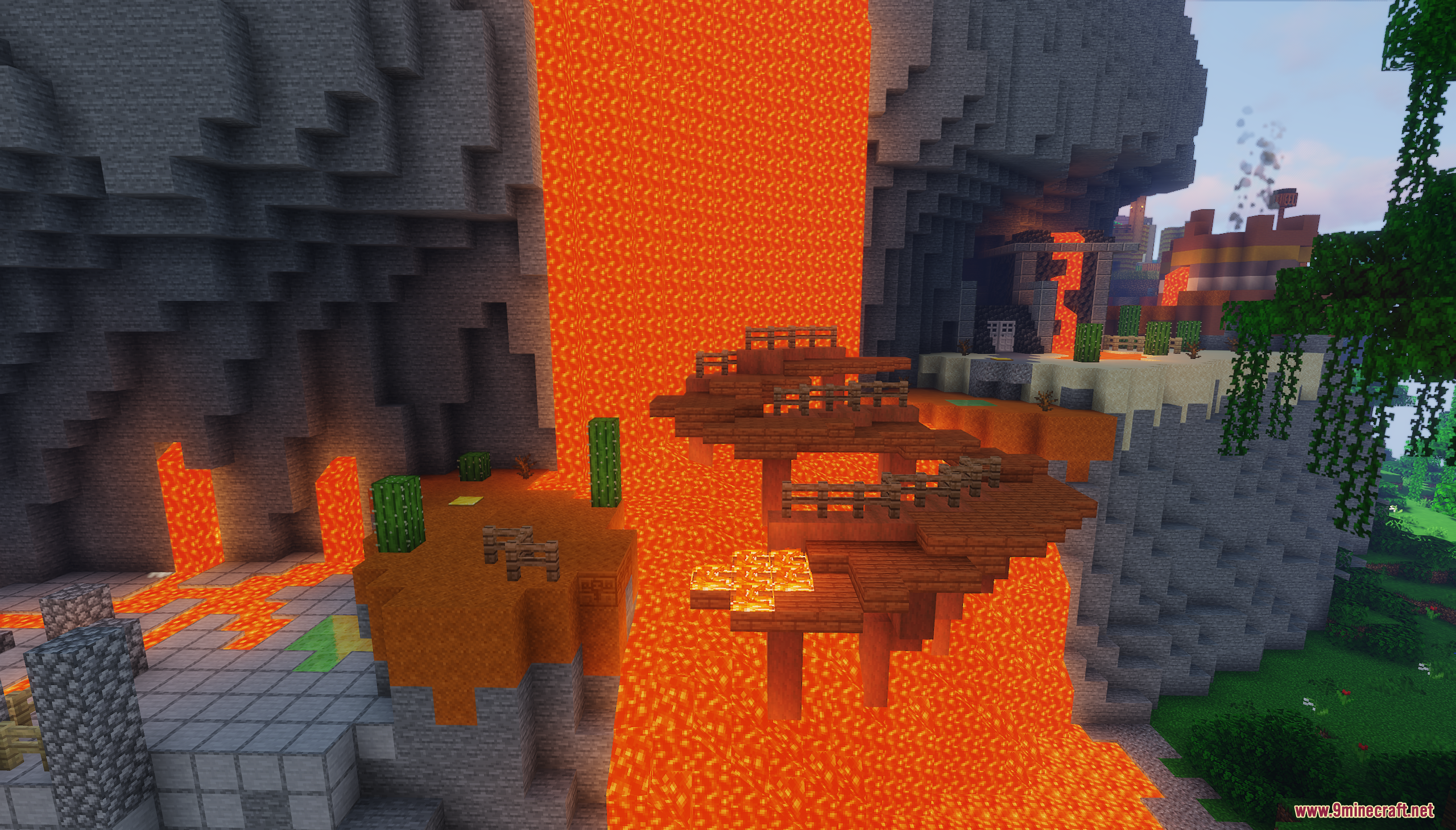 Volcanic Parkour Map (26.1.2, 1.20.1) – Survive The Heat! 5 Volcanic parkour screenshots 4