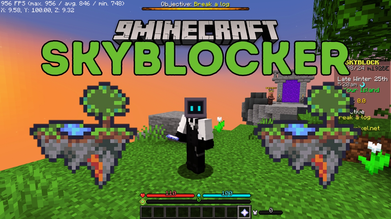 Skyblocker Modpack (1.21.10, 1.20.1) – Enhances Hypixel’s Skyblock Gamemode