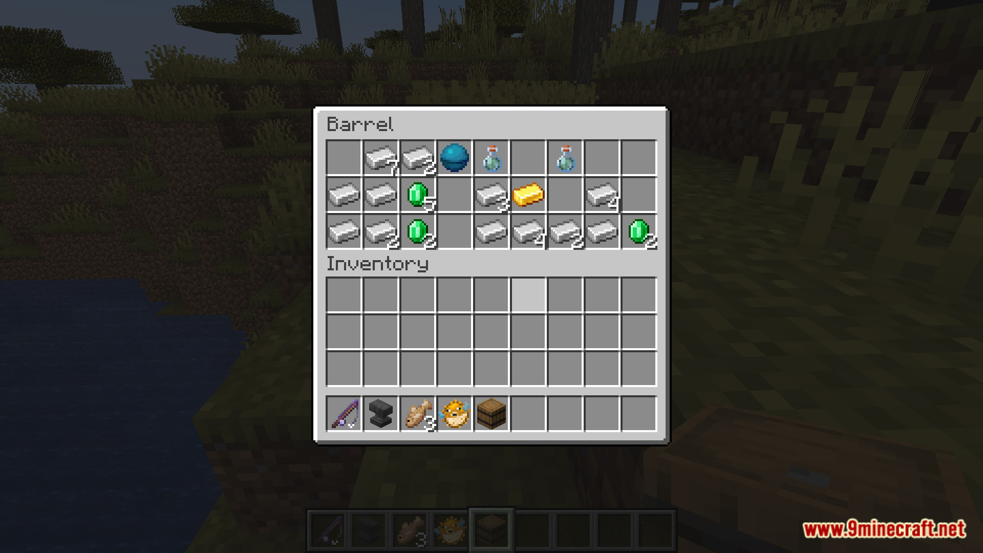 Random Fishing Crates Data Pack (1.21.11, 1.20.1) – Find Rare Loot While Fishing 6 Loot inside a barrel from random fishing crates data pack