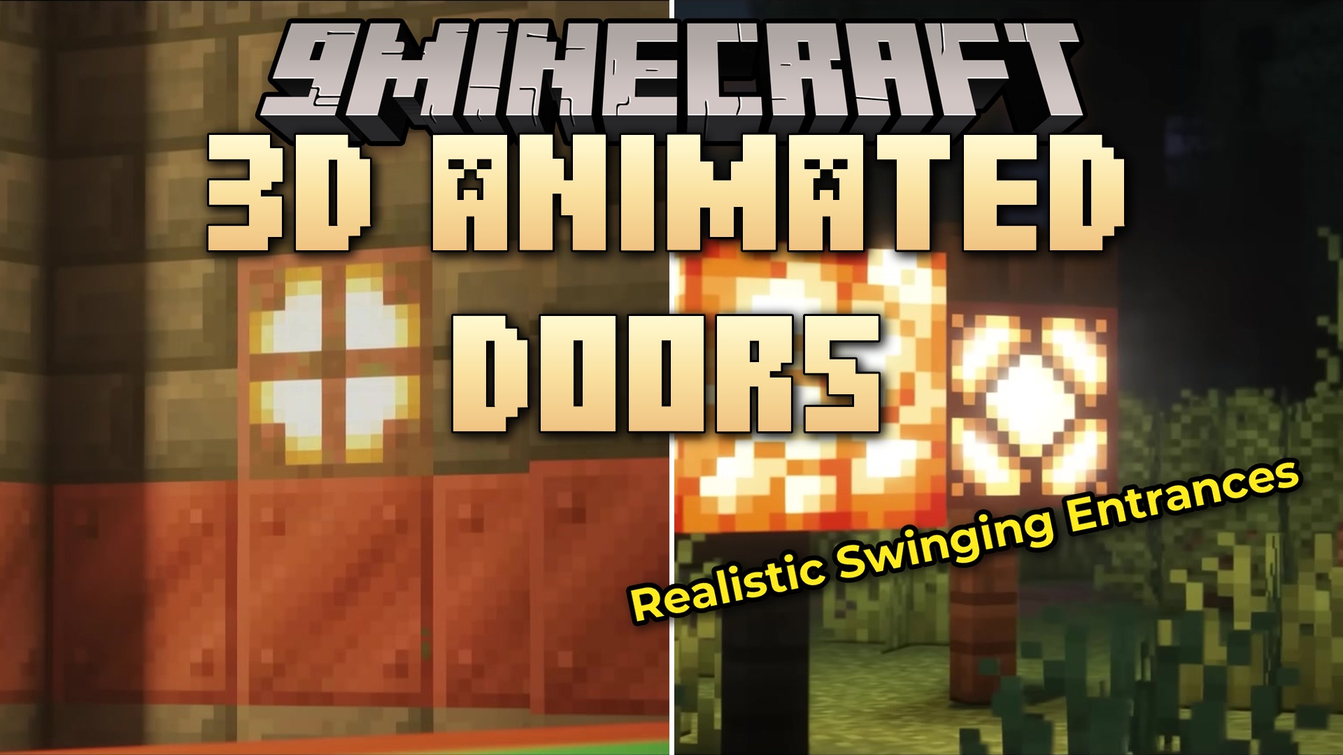 3d Animated Doors Resource Pack (1.21.11, 1.21.1) – Thicker 3D Models