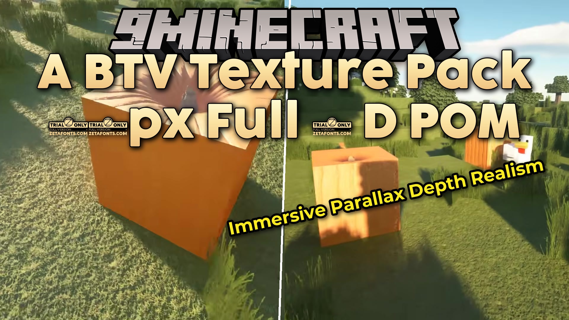 A BTV Texture Pack 64px Full 3 D POM Resource Pack (1.21.11, 1.20.1)
