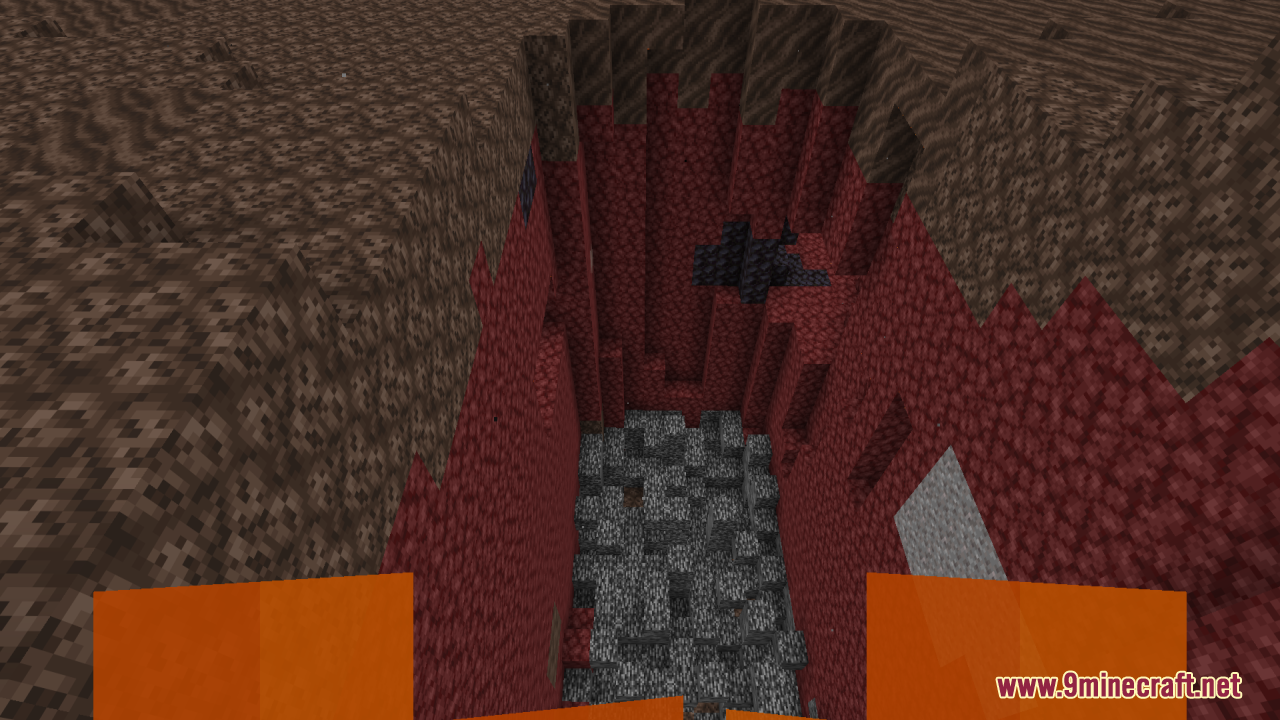 Looking down through clear lava to see the bedrock at the bottom