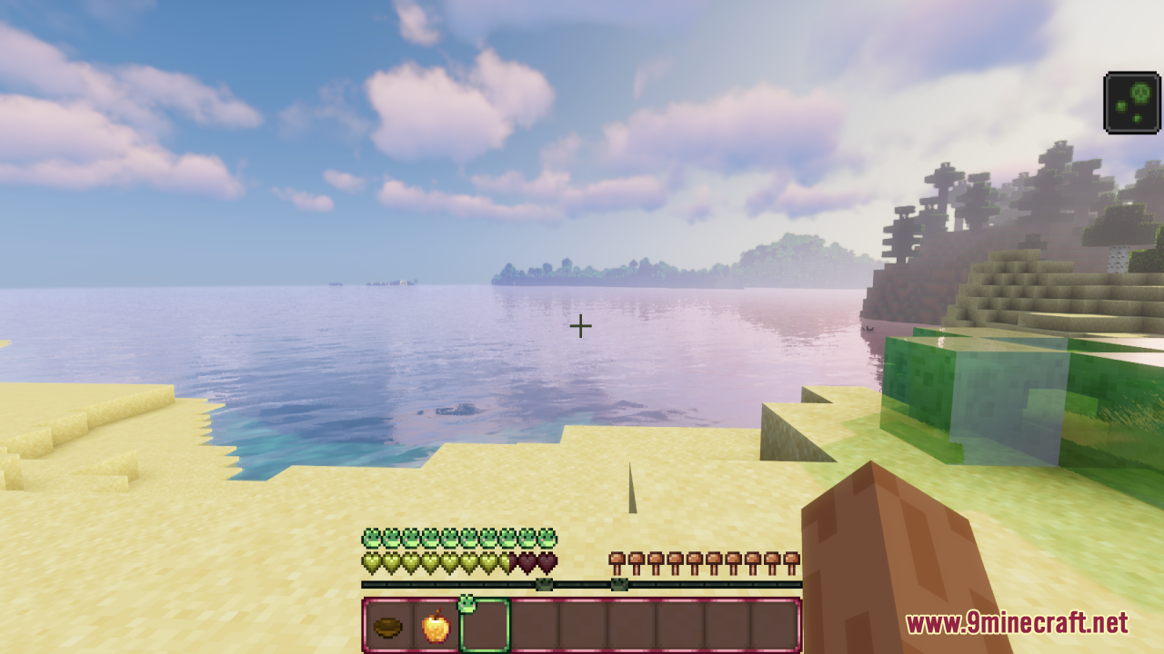 Frogcrafting Hotbar Resource Pack (26.1.2, 1.20.1) – Cute Frog And Flower 8 Frogcrafting hotbar resource pack features a custom interface with cute frog and flower designs