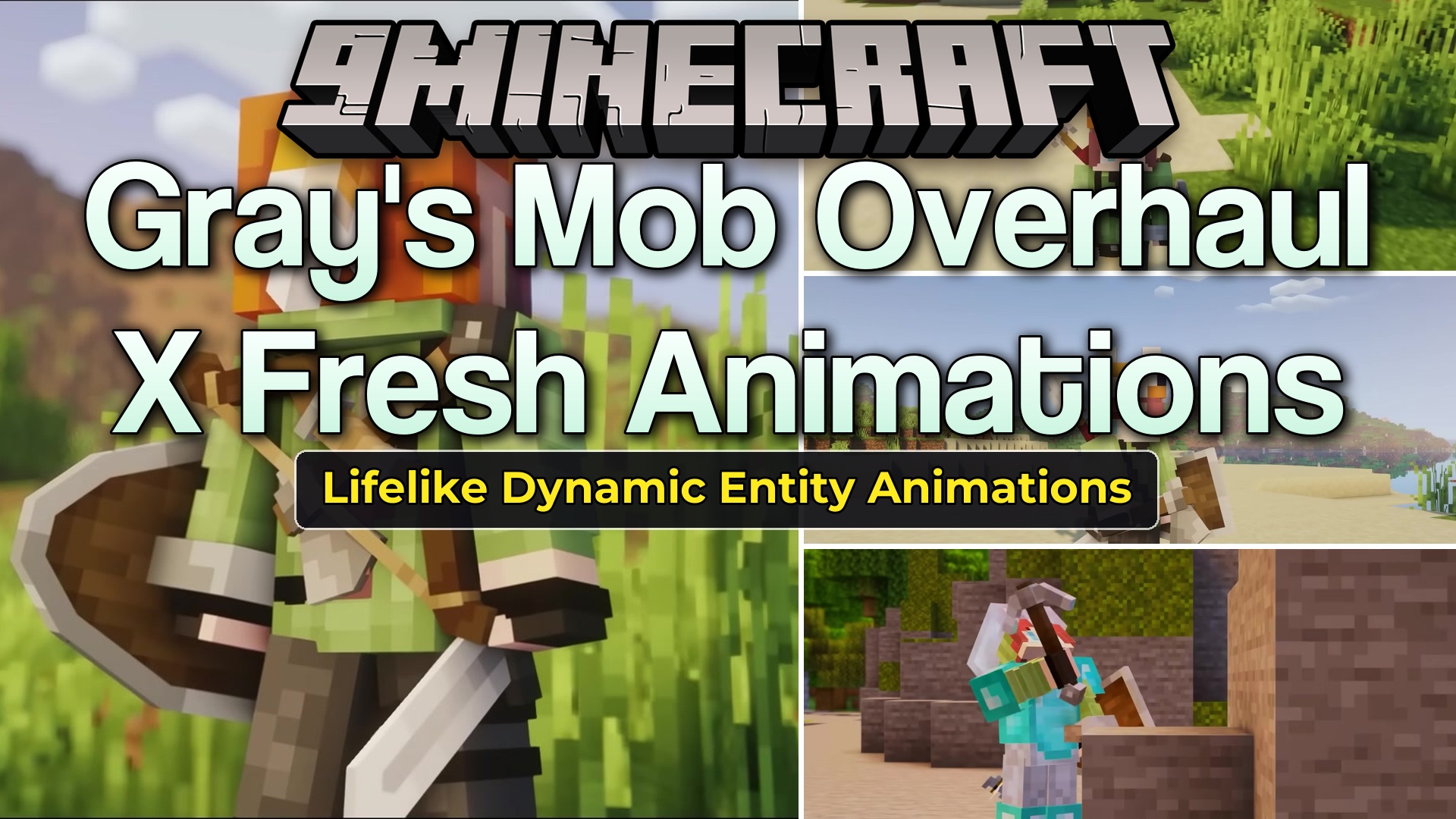 Gray’s Mob Overhaul X Fresh Animations Resource Pack (1.21.11, 1.20.1)