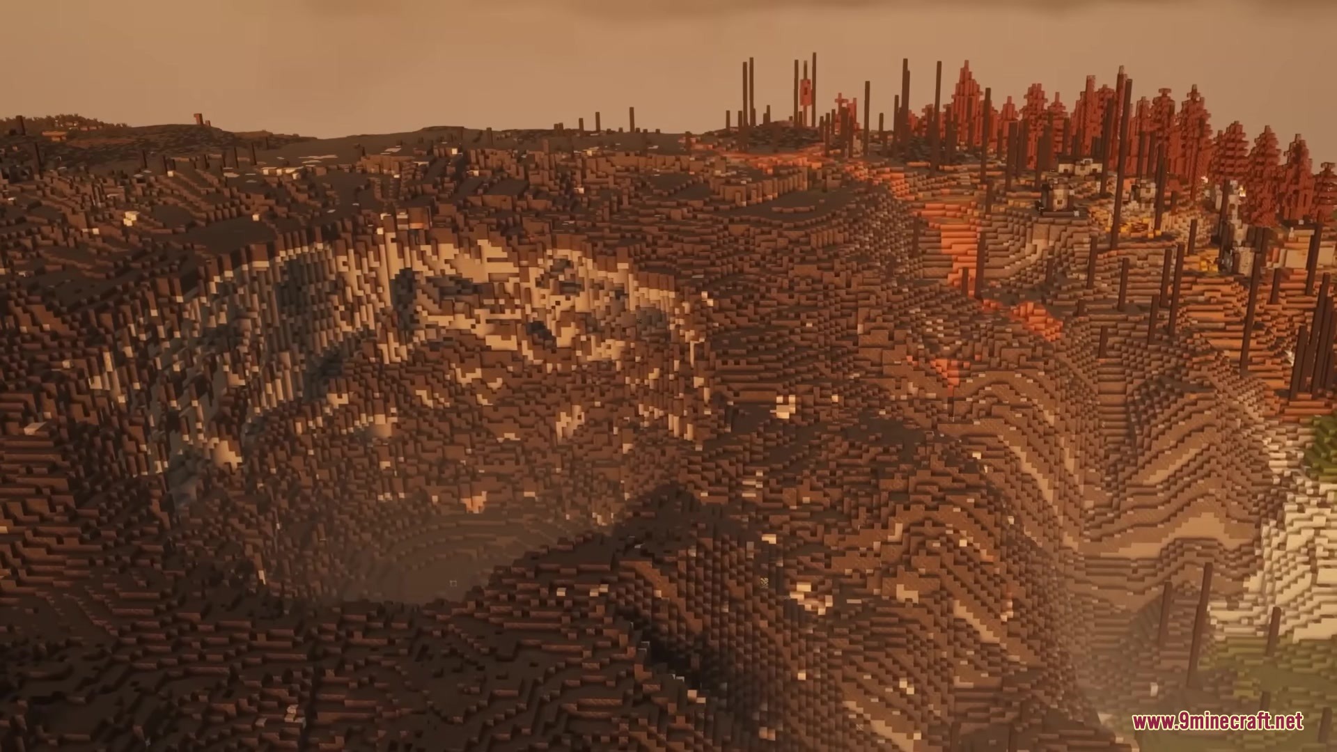 Hbm Ntm Rebirth Mod (1.20.1) – Build Nuclear Reactors And Detonate Massive Bombs 3 A massive crater left behind after a powerful nuclear blast in the terrain