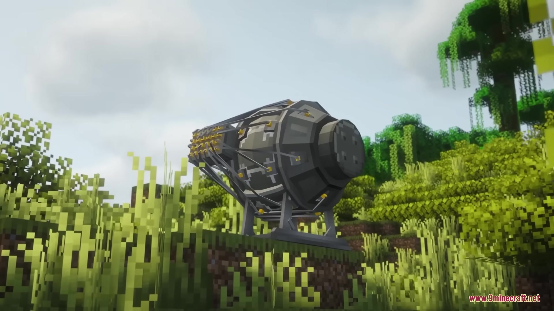 Hbm Ntm Rebirth Mod (1.20.1) – Build Nuclear Reactors And Detonate Massive Bombs 6 A large metallic nuclear machine from the hbm ntm rebirth mod