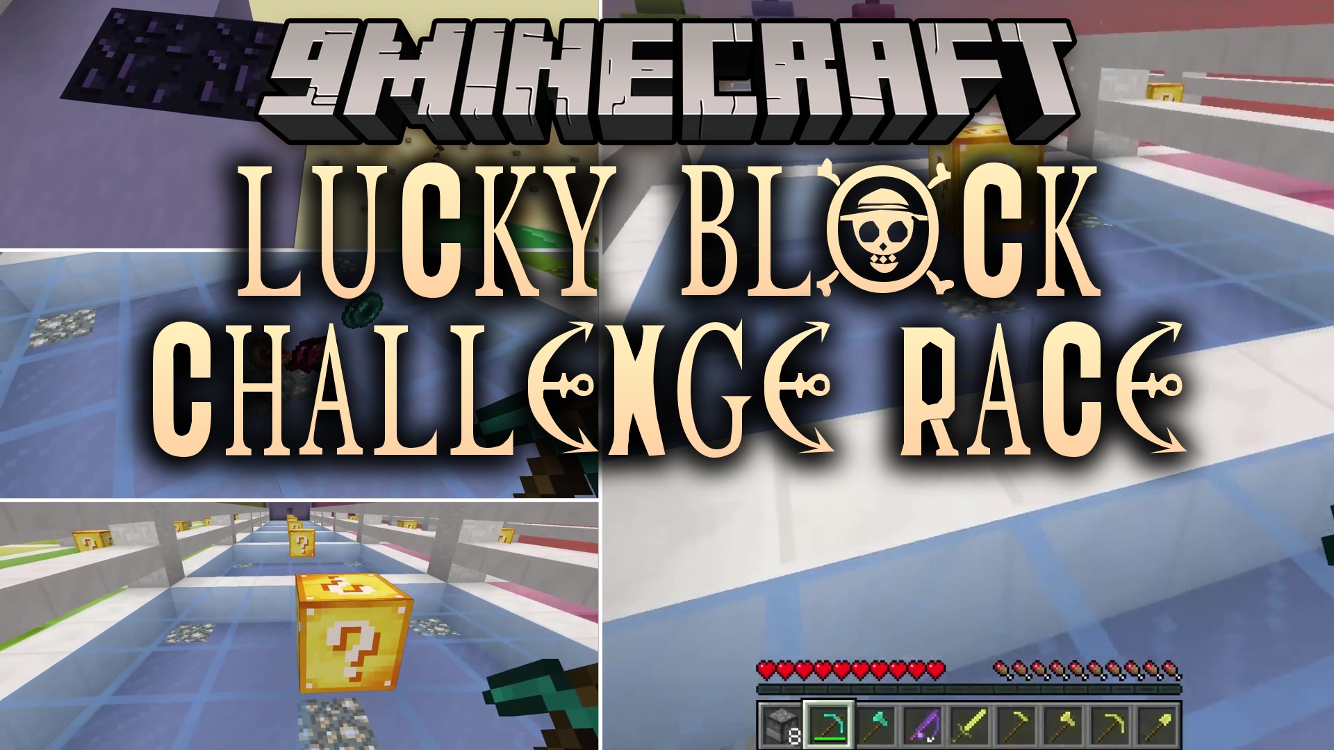 Lucky Block Challenge Race Map (26.2, 1.20.1) – Race Friends Through Chaos