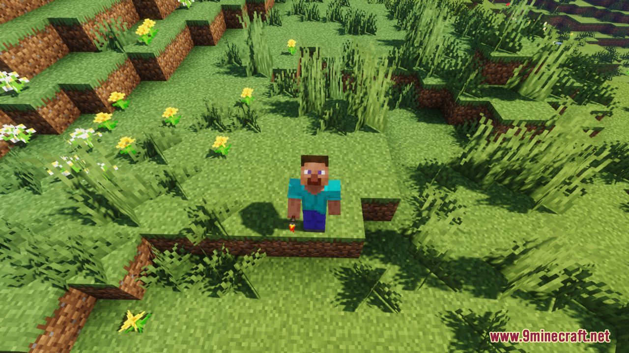 Lz Rustic Torch Resource Pack (1.21.11, 1.21.1) – Old-School Rustic Charm 4 Player character holding a torch from the lz rustic torch resource pack