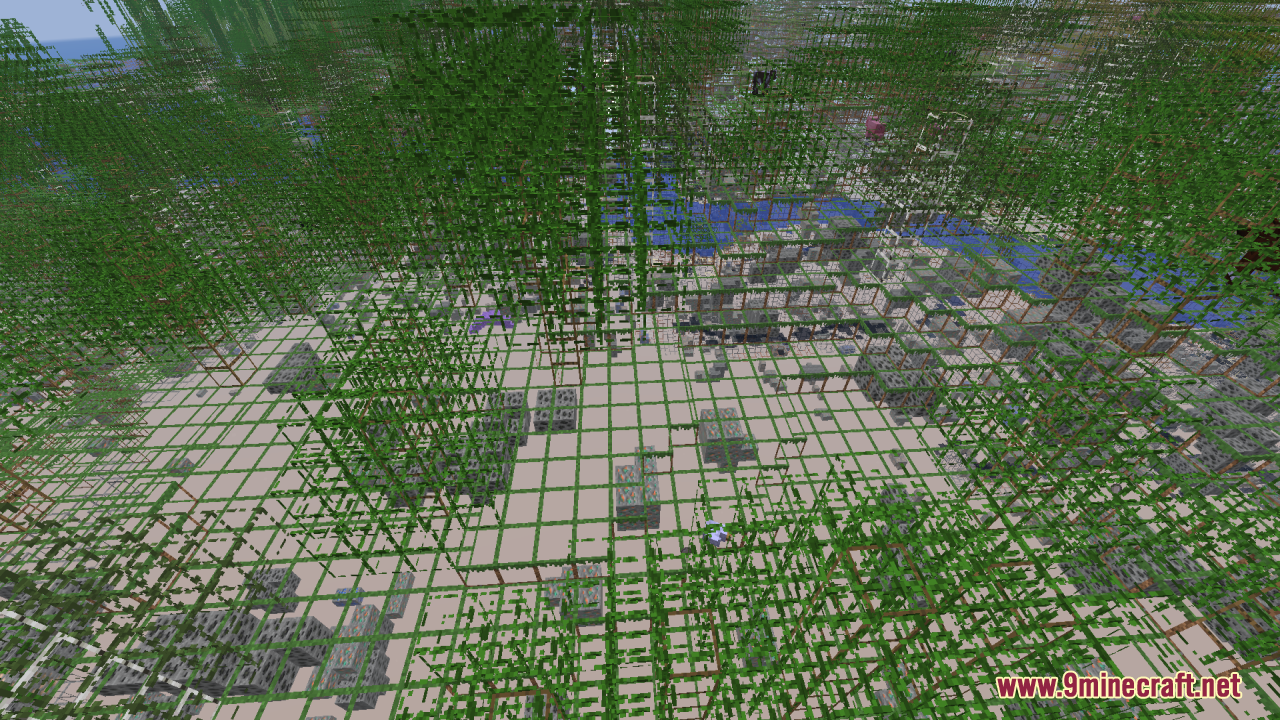 Mahi’s X-Ray Resource Pack (26.2, 1.20.1) – Clear Wireframe Outlines 11 Transparent terrain with green outlines reveals hidden ores and a river in minecraft