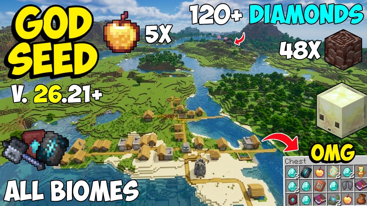 New Ultimate God Seeds For Minecraft (26.2, 1.21.1) – Bedrock Edition