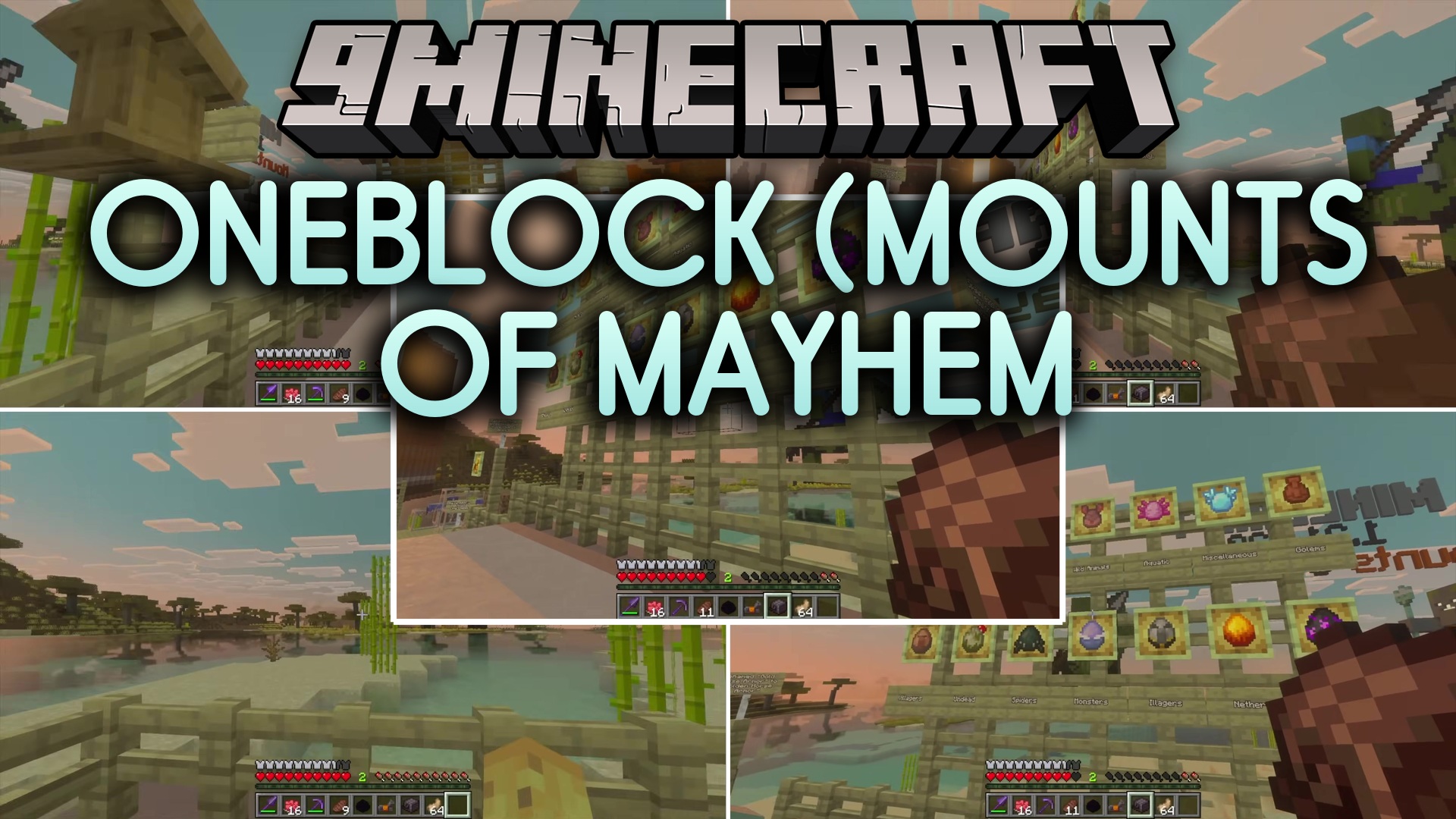 OneBlock Mounts of Mayhem Map (26.2, 1.20.1) – Tame Chaos Over the Void