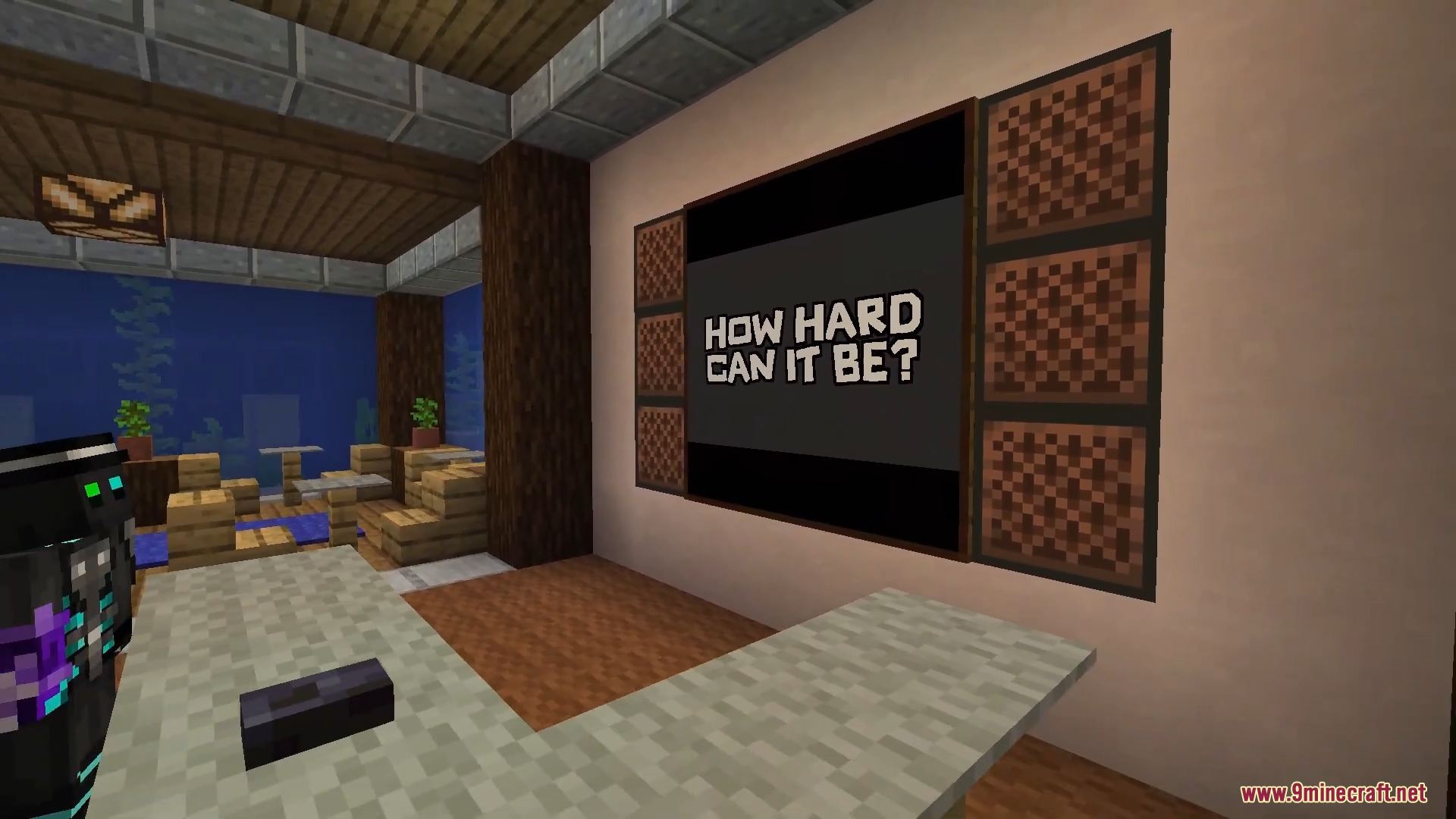 Only One Level Map (26.2, 1.20.1) – Mind-Bending Room 8 A large screen on the wall displays the text how hard can it be
