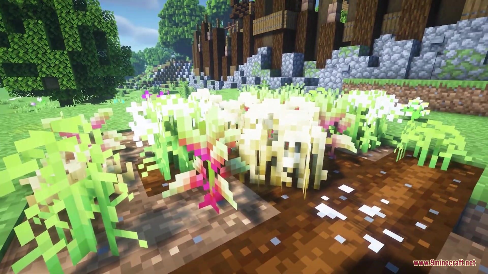 Os’ Crops Resource Pack (1.21.11, 1.20.1) – Organic Farms With Natural Crop 4 A variety of crops with natural shapes growing on farmland in minecraft