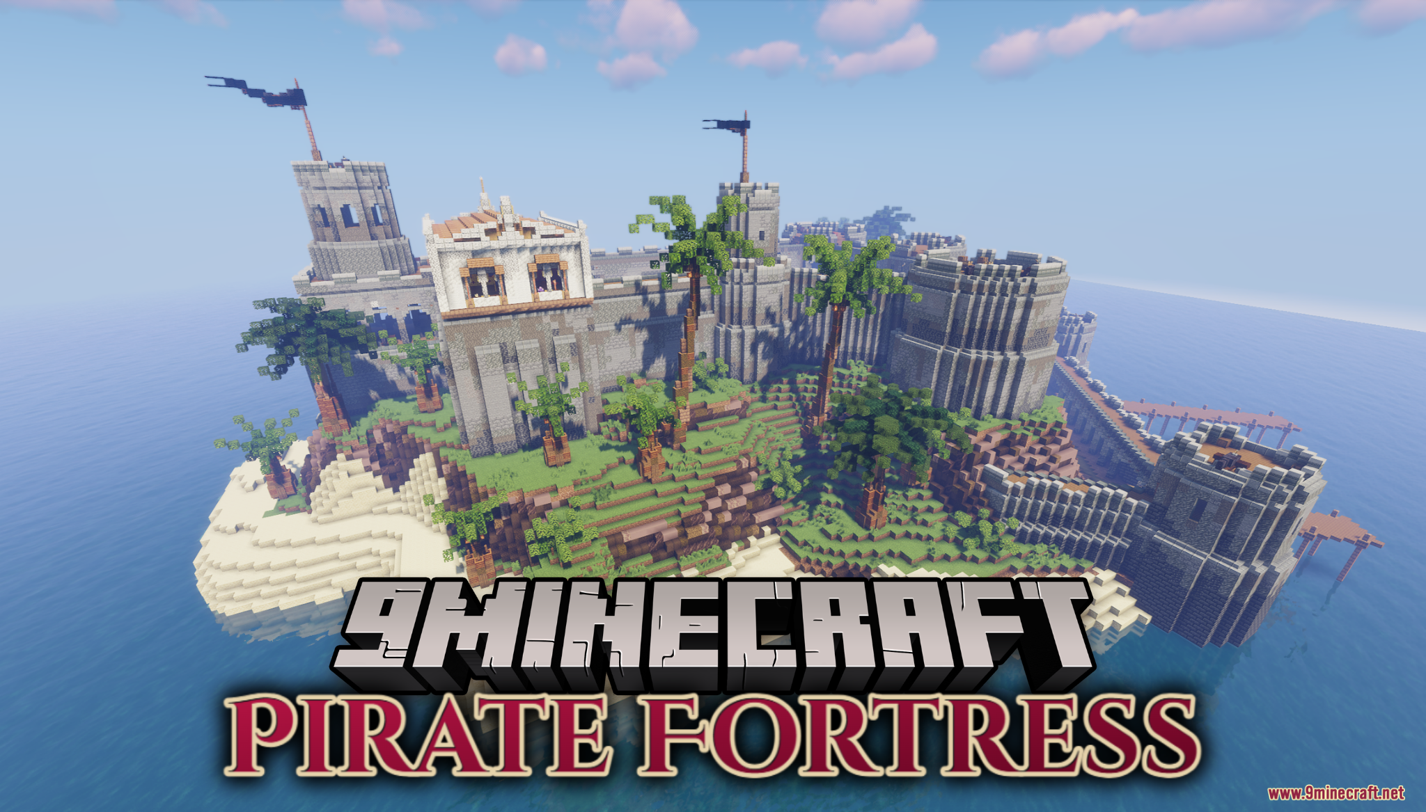 Pirate Fortress​ Map (26.2, 1.20.1) – Rule the Oceans From a Massive Island Fortress