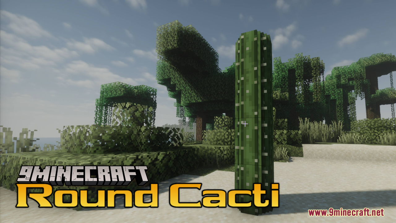 Round Cacti Resource Pack (26.1.2, 1.20.1) – Lifelike 3D Cacti for Natural