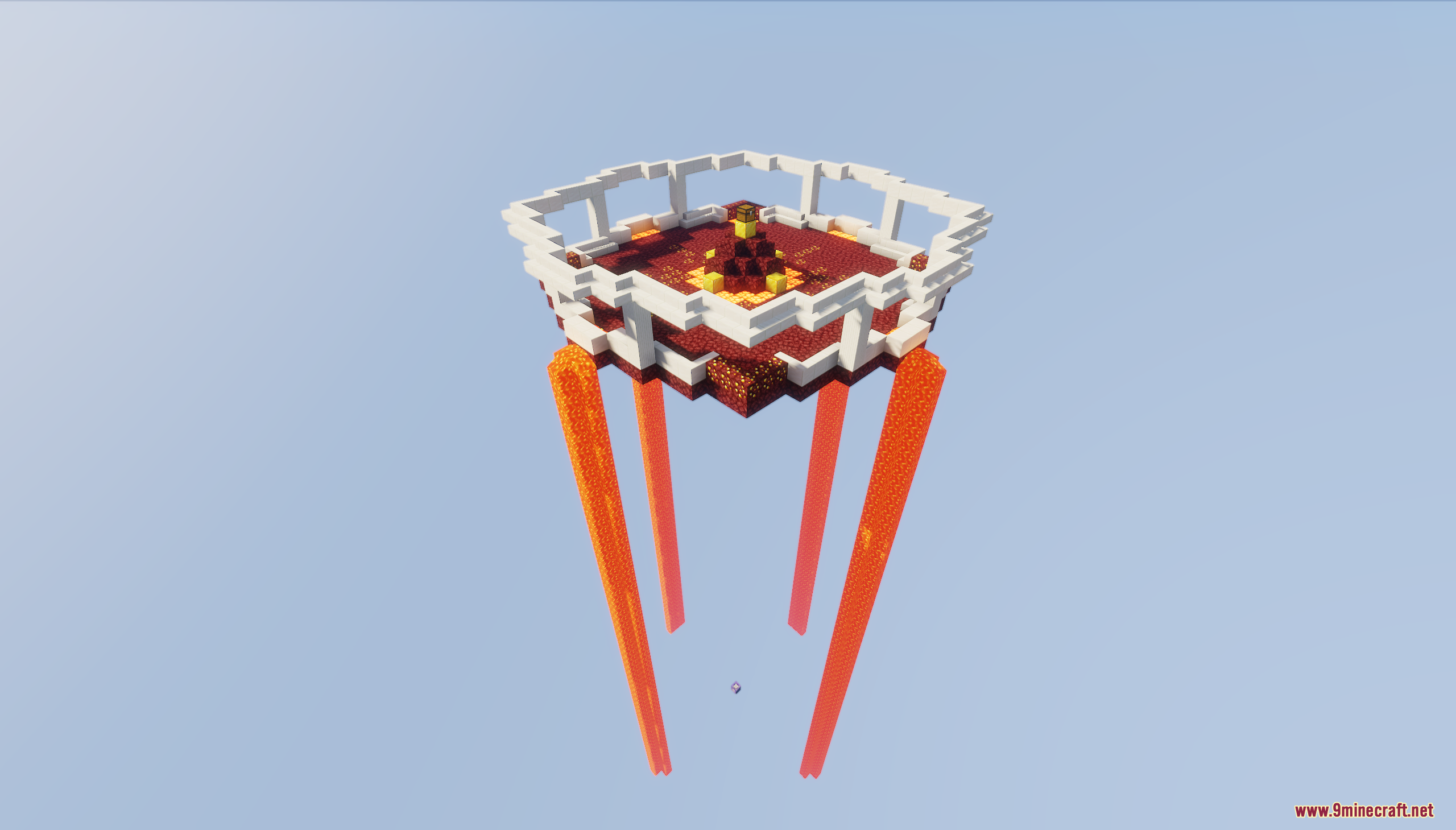 Skyland Origins Map (26.2, 1.20.1) – Classic Skyblock With A Twist 9 A nether themed floating platform with lava streams flowing into the void
