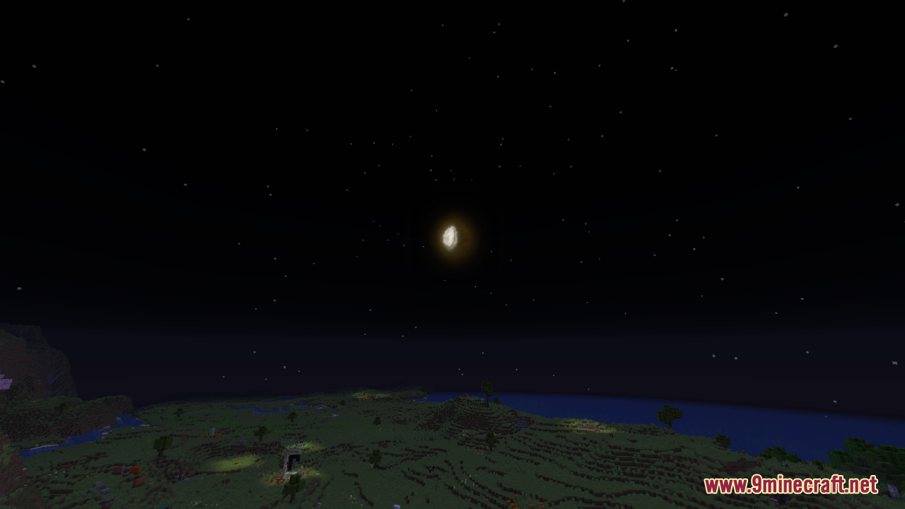 Sun and moon reimagined resource pack adds a realistic moon to the night sky