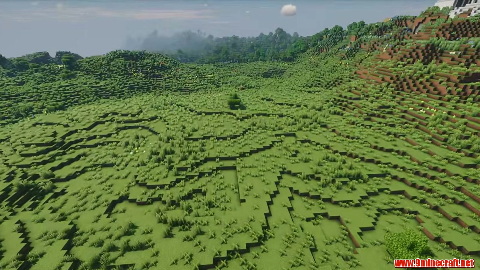 Top 13 Flat Land Seeds Perfect For Building In Minecraft (26.2, 1.21.11) – Java Edition 15 Soft green slope above the level ground