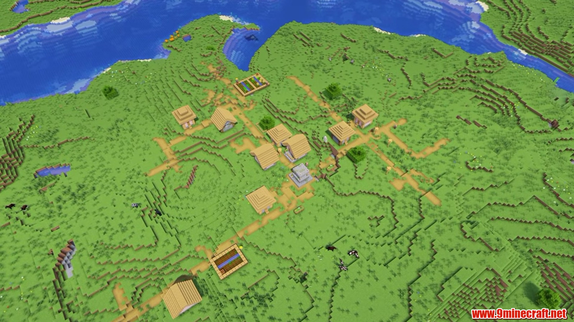 Top 15 Village Seeds For Your Next Minecraft World (26.2, 1.21.11) – Java Edition 30 Village farms and houses on open plains