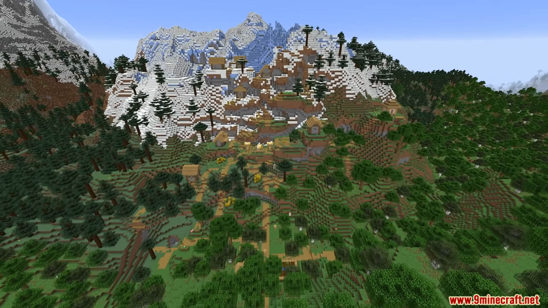 Top 5 Amazing Mountain Seeds For Minecraft (26.2, 1.21.1) – Java Edition 4 Top 5 amazing mountain seeds for minecraft screenchots 3