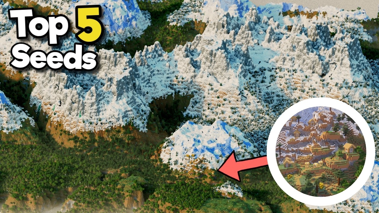 Top 5 Amazing Mountain Seeds For Minecraft (26.2, 1.21.1) – Java Edition