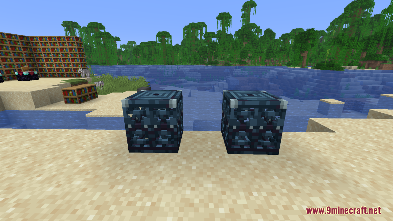 Undopia 3D Trial Spawners Resource Pack (1.21.11) – True 3D Depth For Vanilla 5 Two detailed 3d trial spawner blocks placed side by side on the sand