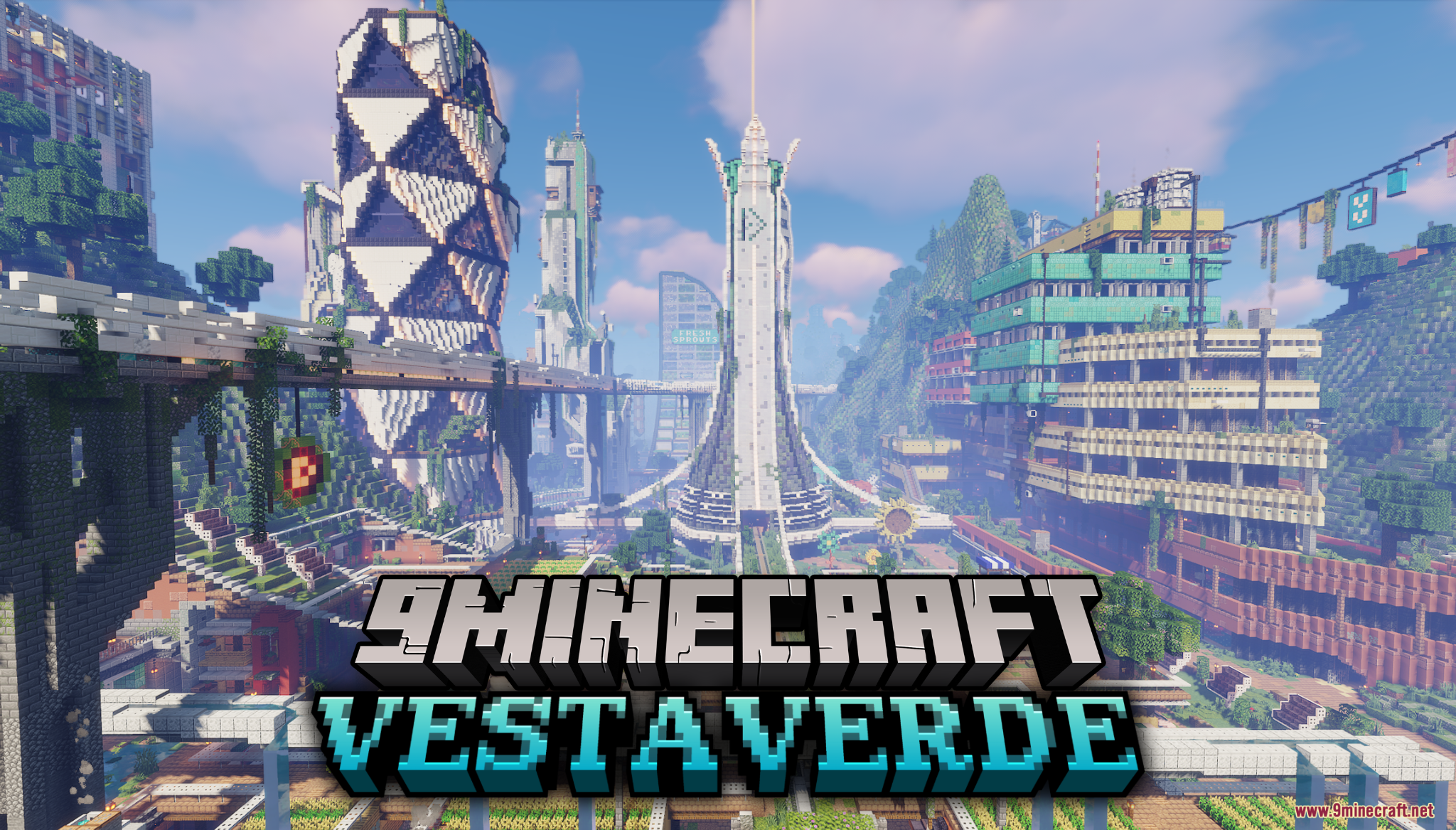 Vesta Verde Map (26.2, 1.20.1) – Solarpunk Island City