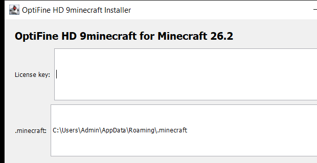 Optifine Hd 9Minecraft (26.2) – Run Smooth Shaders Without The Lag 2 Optifine hd 9minecraft installer - main window