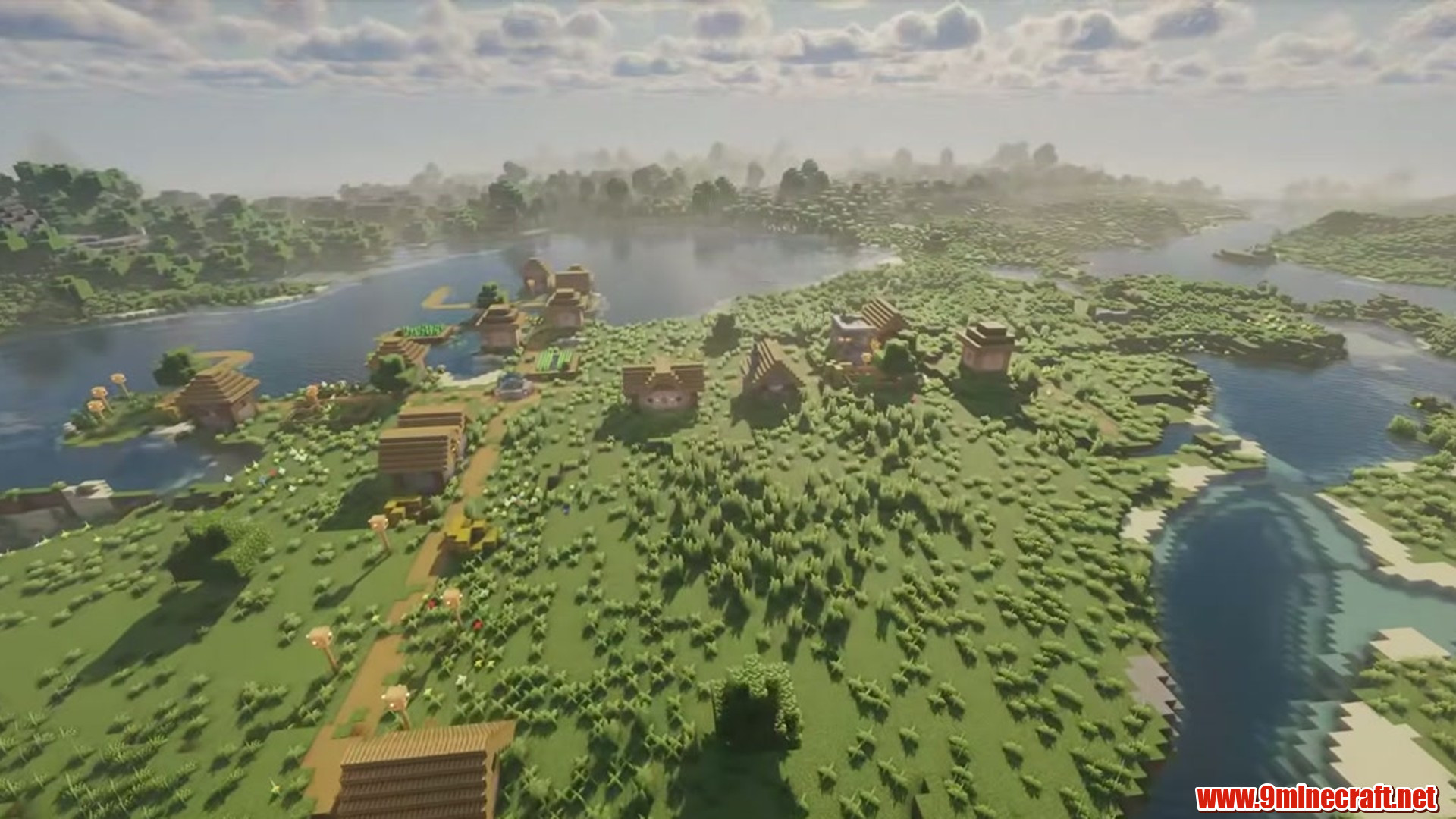 Perfect flat seed lake village - minecraft seed 8664109648300553734