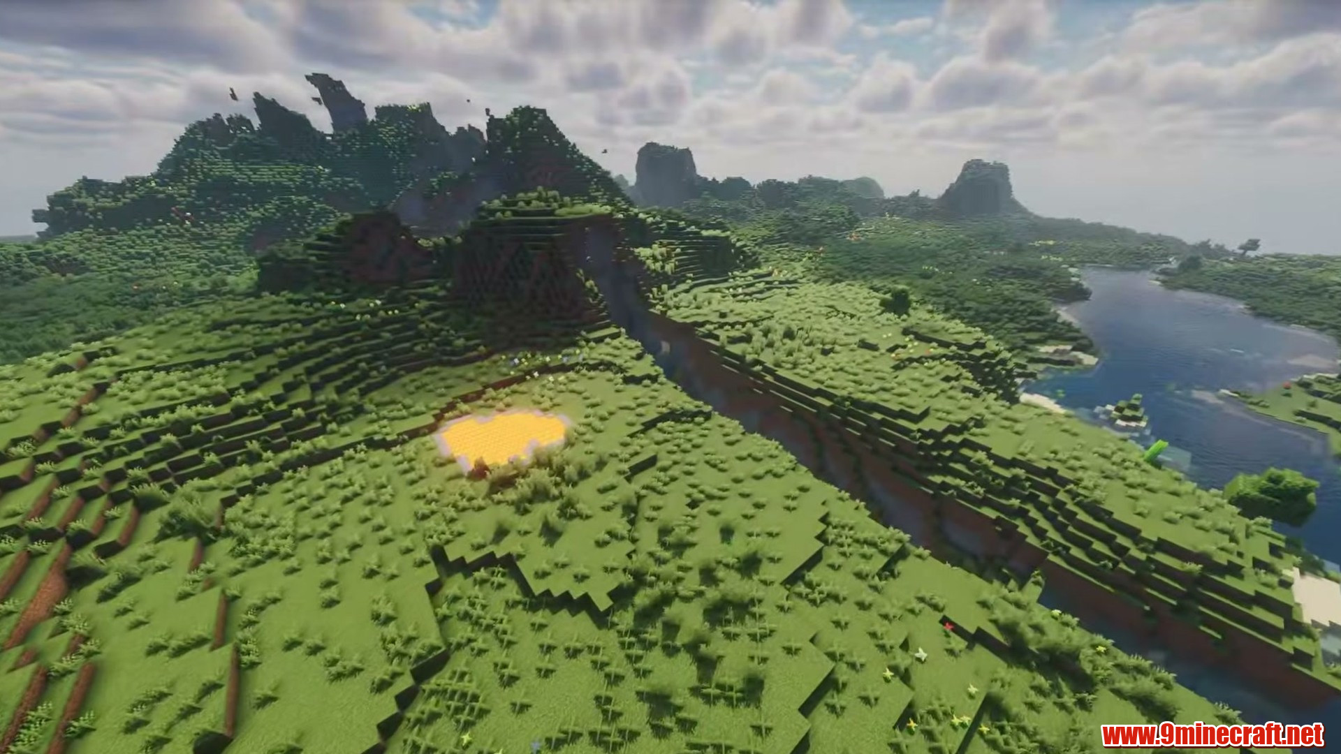 12 Massive Flat Seeds Ready For Your Next Survival Base In Minecraft (26.2, 1.21.11) – Java/Bedrock Edition 9 Terrain and landmarks in minecraft seed 7878997563551513547