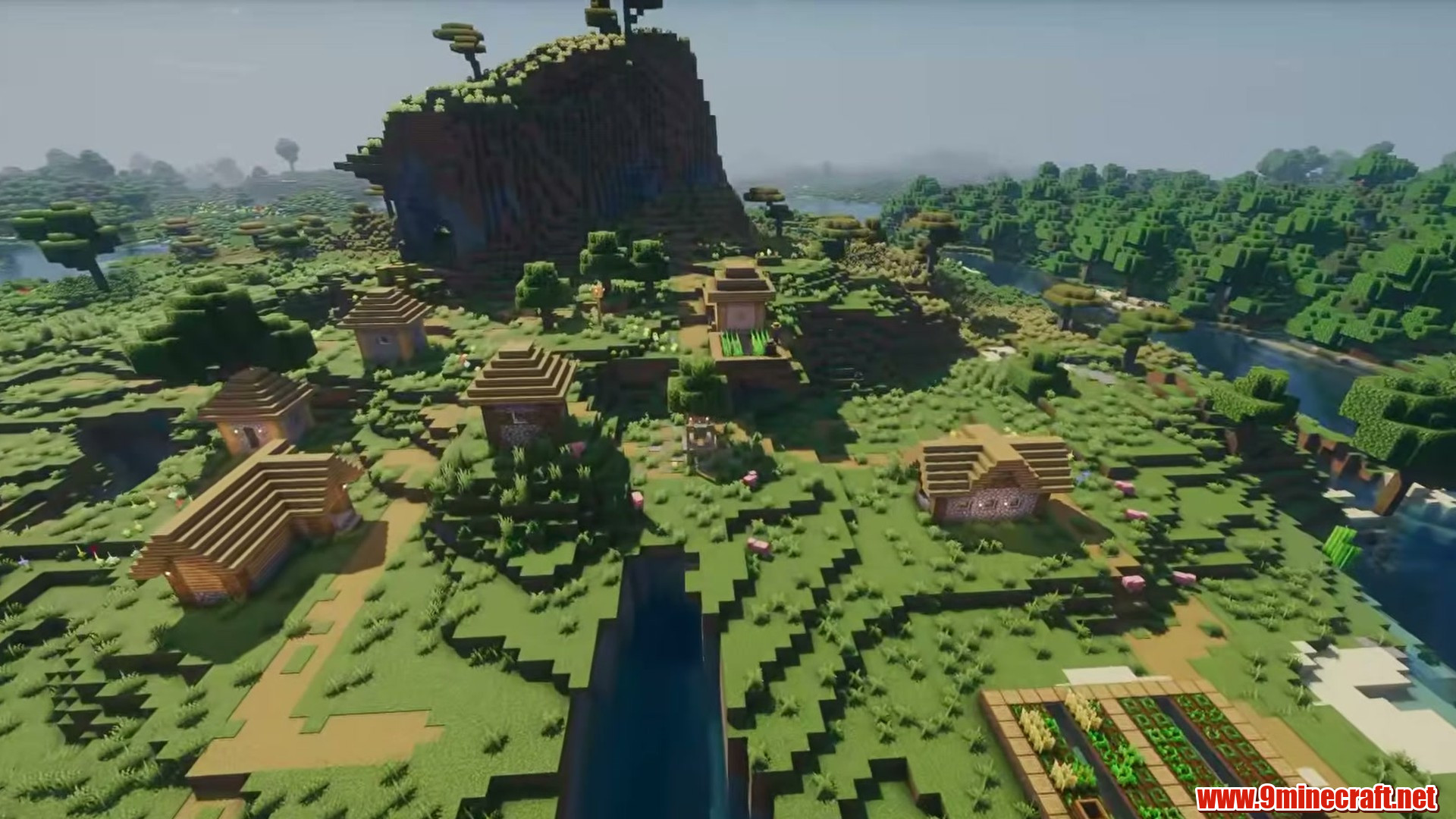 12 Massive Flat Seeds Ready For Your Next Survival Base In Minecraft (26.2, 1.21.11) – Java/Bedrock Edition 19 Terrain and landmarks in minecraft seed 6946001307207888087