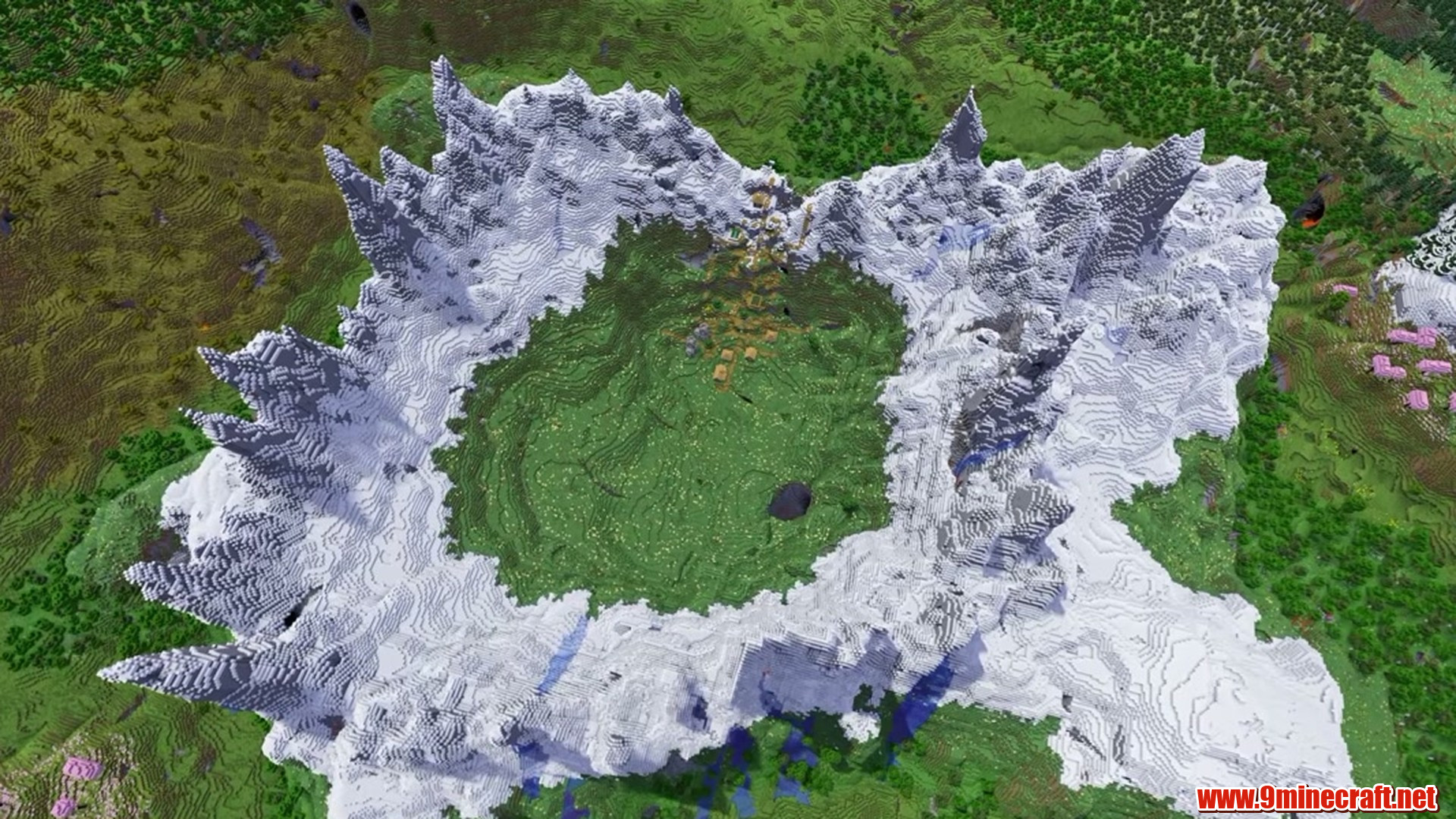 Double mountain ring - minecraft seed 8335102848